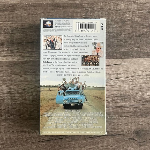 THE BEST LITTLE WHOREHOUSE IN TEXAS - BURT REYNOLDS DOLLY PARTON [ VHS ] - Picture 3 of 5